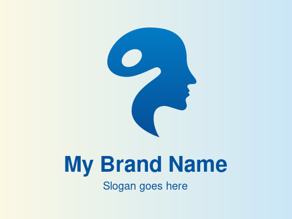 Abstract Human Head Logo Design with Success in Negative Space